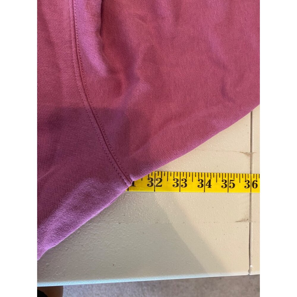 Nike Oversized Cropped Crew Neck Pullover Fleece Sweatshirt Magenta Large - Picture 7 of 8